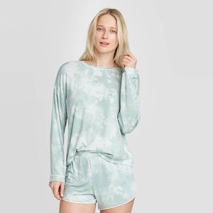 Target green tie dye pj set